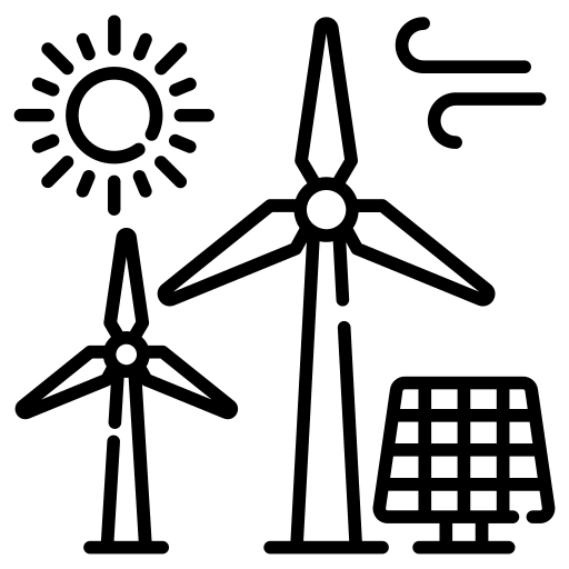 Renewable energy sector icon